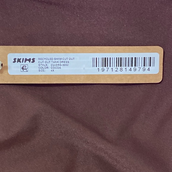 Skims Signature Swim Cut Out Tank Dress Women's NWT 3662 - Picture 8 of 8